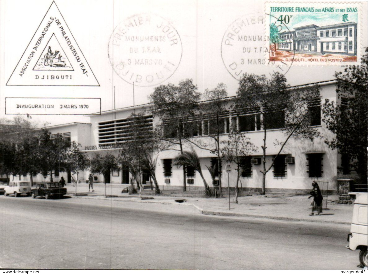 AFFARS ET ISSAS CARTE MAXIMUM HOTEL DES POSTES - Lettres & Documents