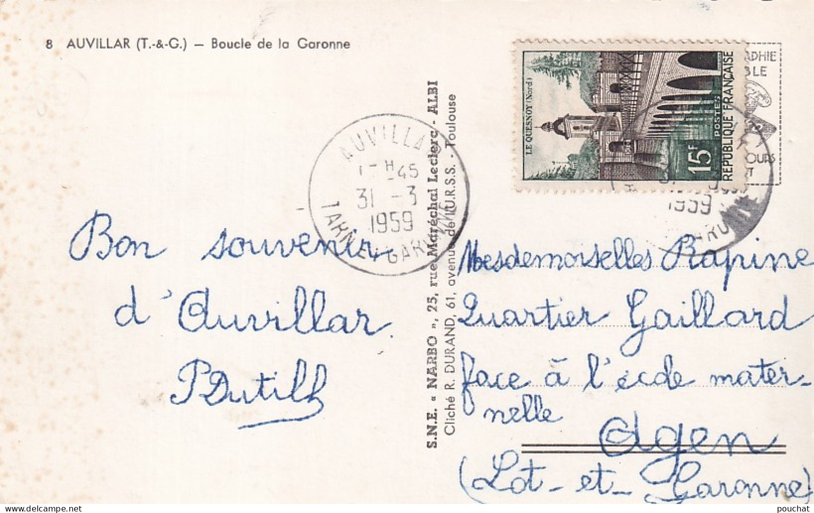 Z++ Nw-(82) AUVILLAR - BOUCLE DE LA GARONNE  - Auvillar