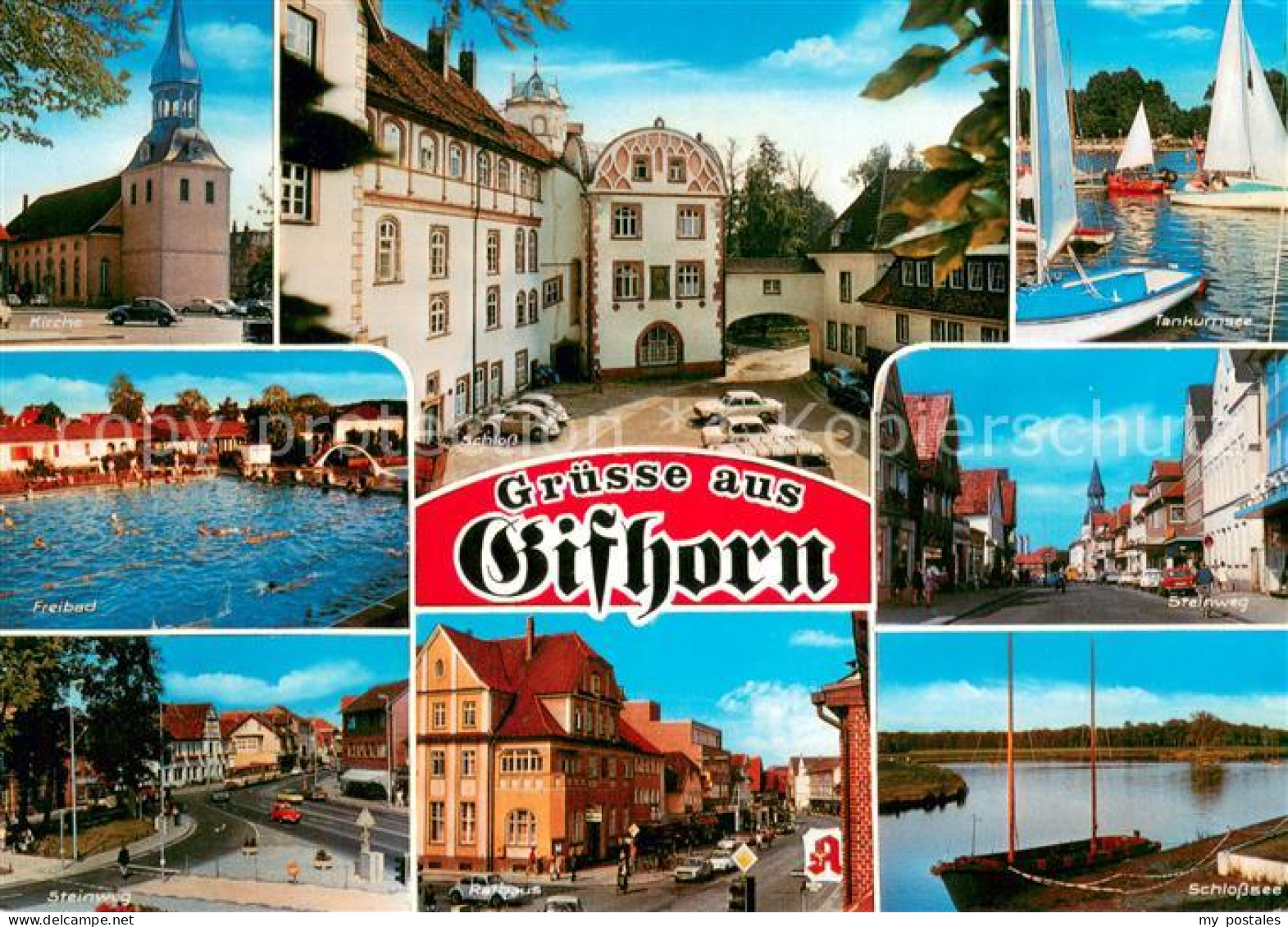 73670187 Gifhorn Kirche Schloss Freibad Steinweg Rathaus Schlosssee Gifhorn - Gifhorn