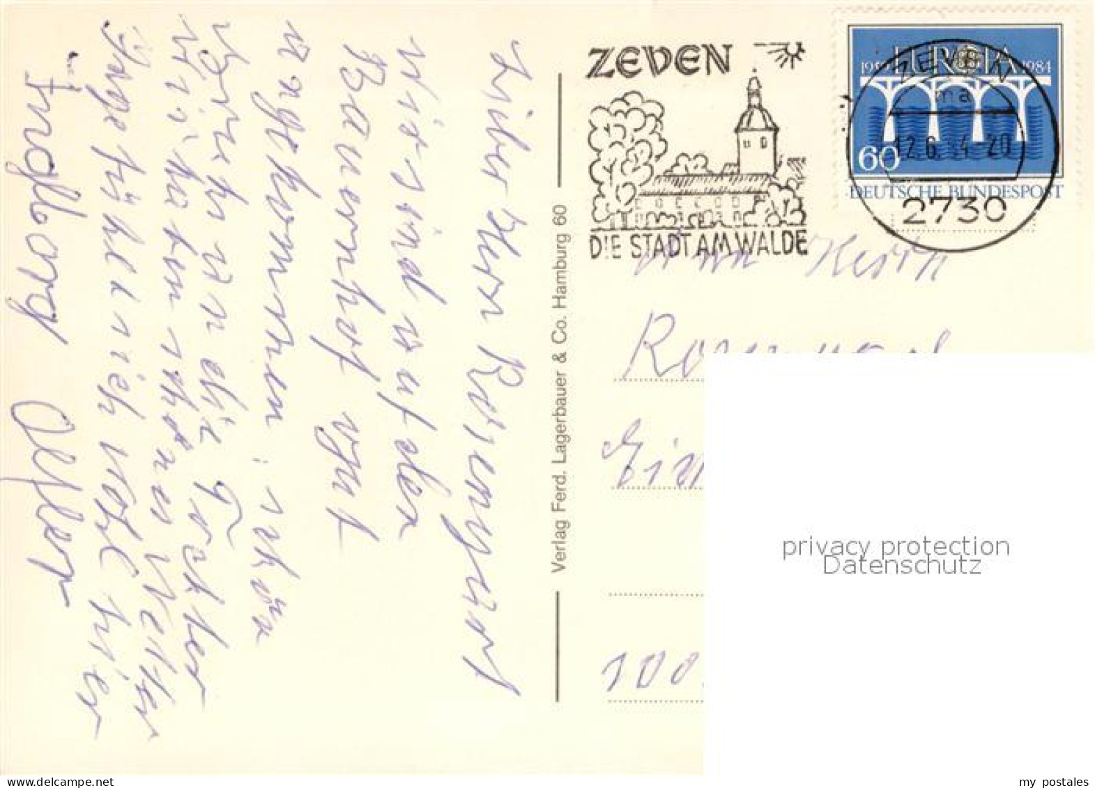 73670127 Zeven Schulstr Langestr Jugendherberge Kloster Kirche Fontaene Zeven - Zeven