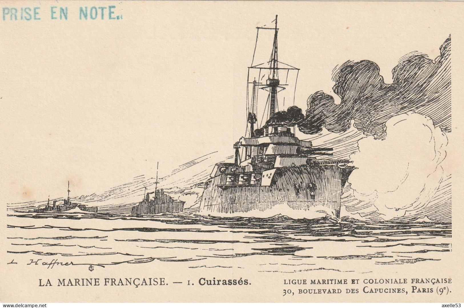 Ligue Maritime Et Coloniale Française 09 (10295) La Marine Française. 1. Cuirassé - Collections & Lots