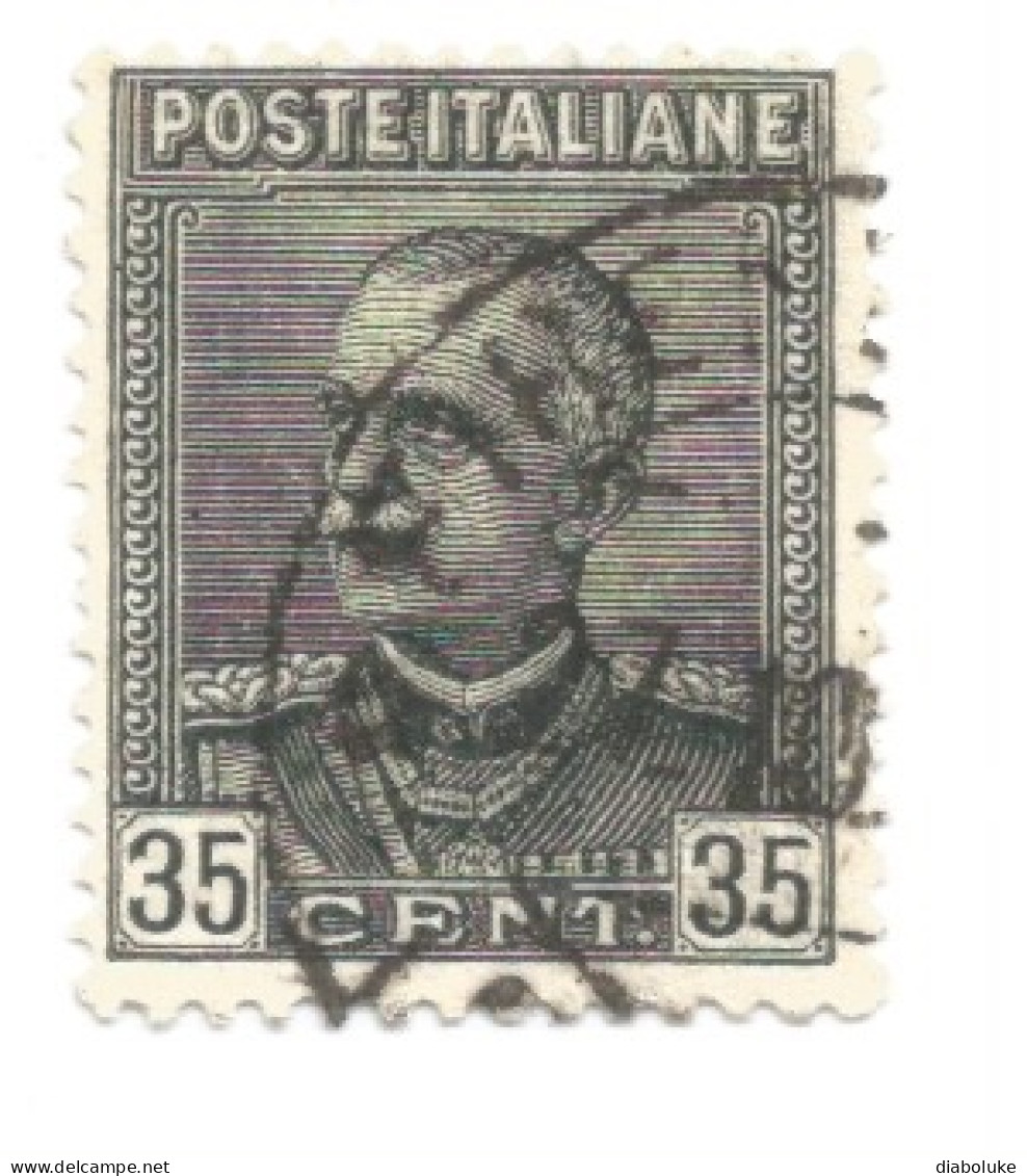 (REGNO D'ITALIA), 1928-1929, EFFIGIE DI VITTORIO EMANUELE III, 35c - Francobollo Usato (CAT. SASSONE N.241) - Oblitérés