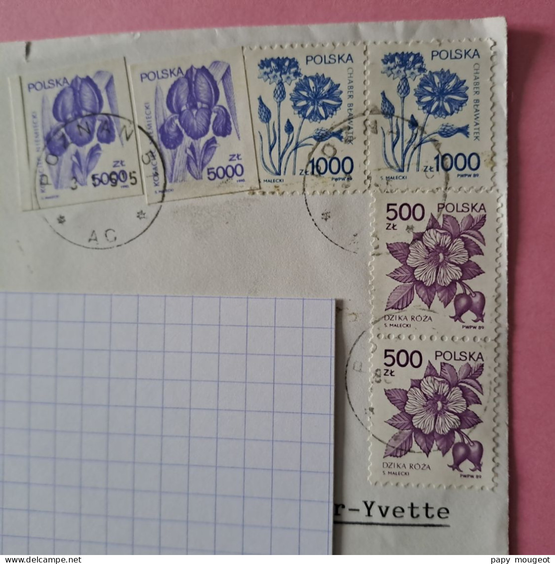 Lettre En Exprès De Poznan à Gif Sur Yvette (91) France - CAD Illisibles - Covers & Documents