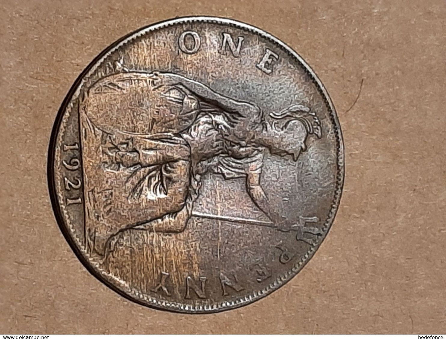 Monnaie - Grande-Bretagne - One Penny 1921 - Georges V - D. 1 Penny