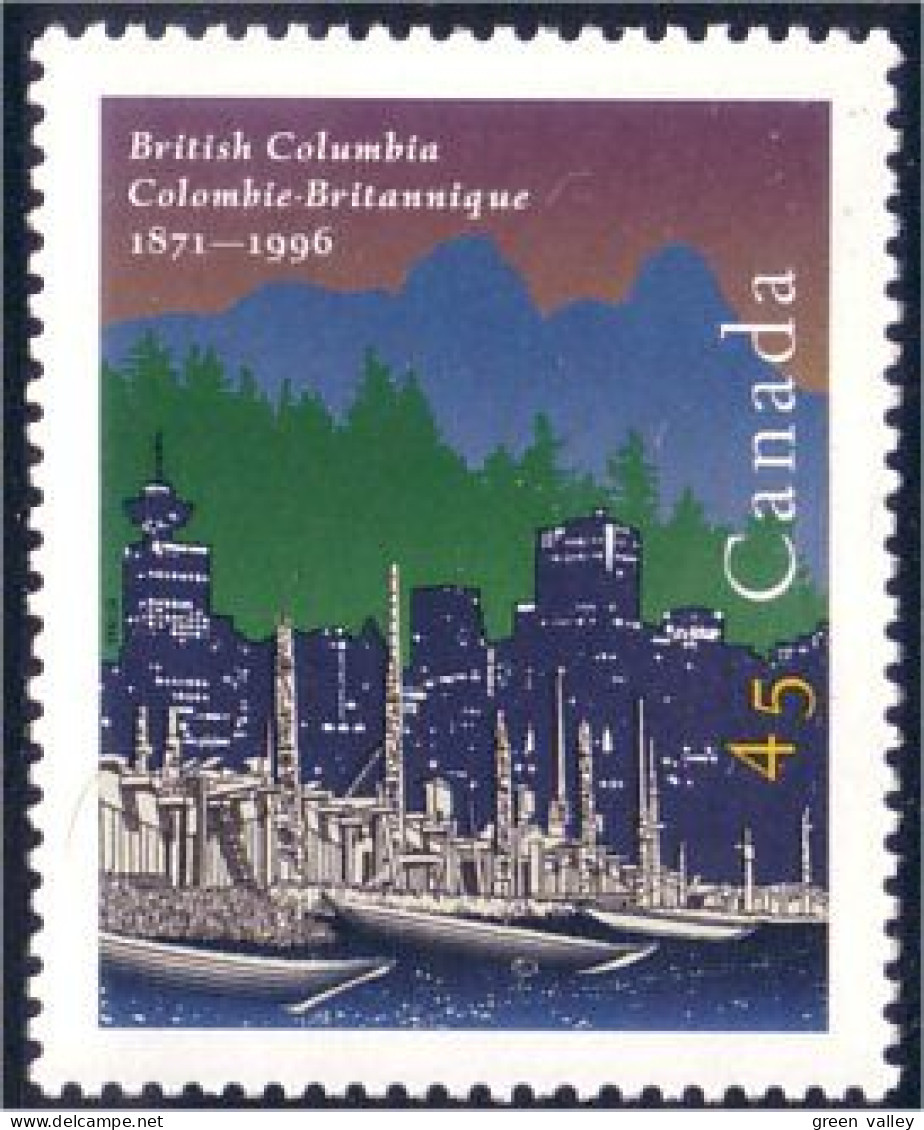 Canada Paysage Vancouver Skyline MNH ** Neuf SC (C16-13a) - Neufs