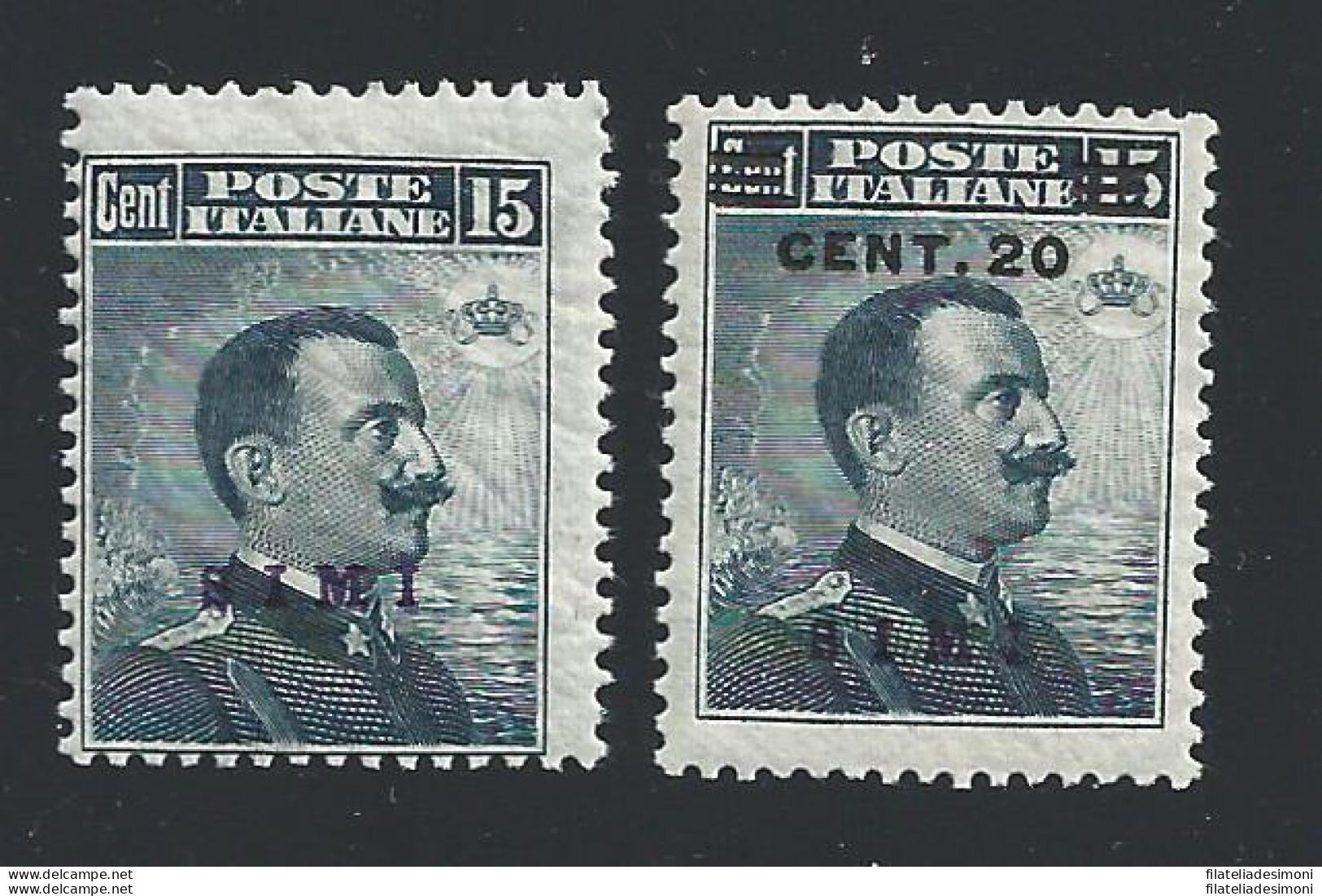 1912-16 EGEO SIMI, N. 4 E 8 2 Valori MNH/** - Ägäis