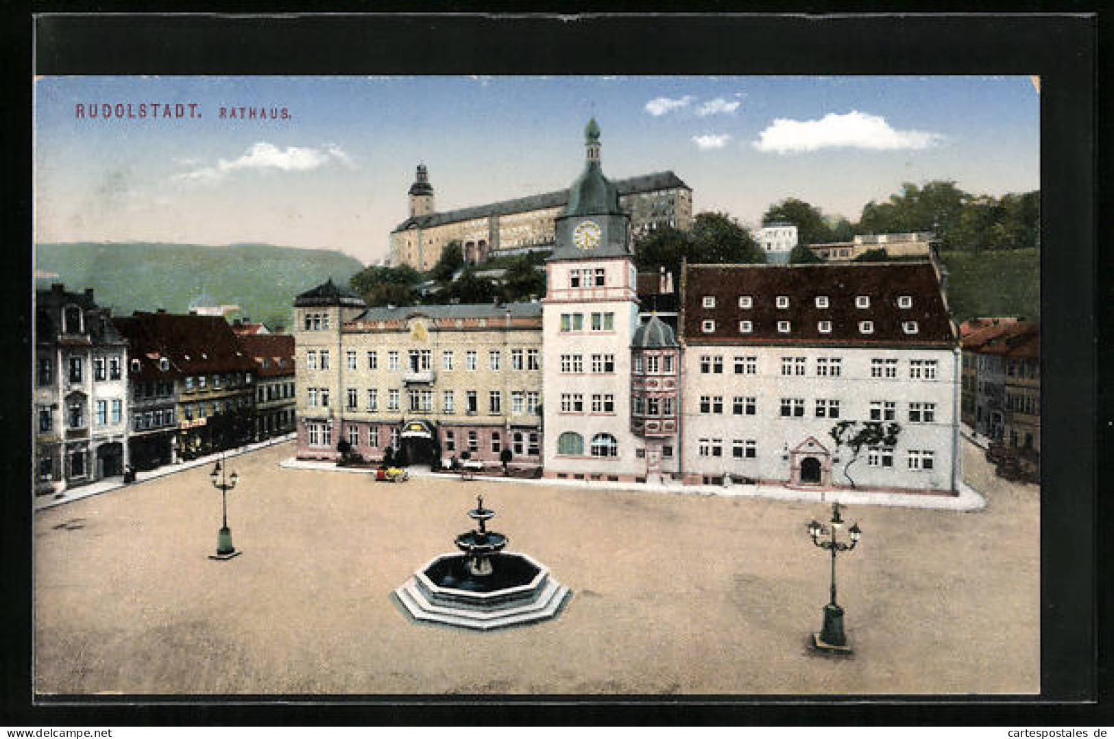 AK Rudolstadt, Rathaus Mit Vorplatz  - Rudolstadt