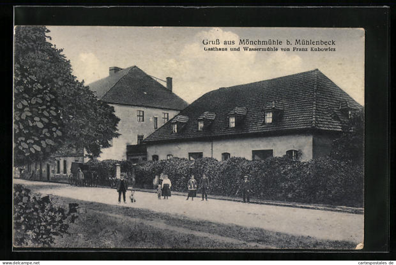 AK Mönchmühle B. Mühlenbeck, Gasthaus Und Wassermühle Von Franz Kubowicz  - Muehlenbeck