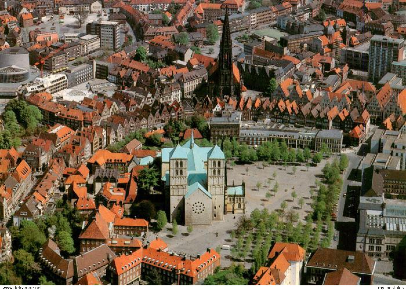 73942180 Muenster___Westfalen Innenstadt Mit Dom Und St. Lamberti-Kirche - Muenster