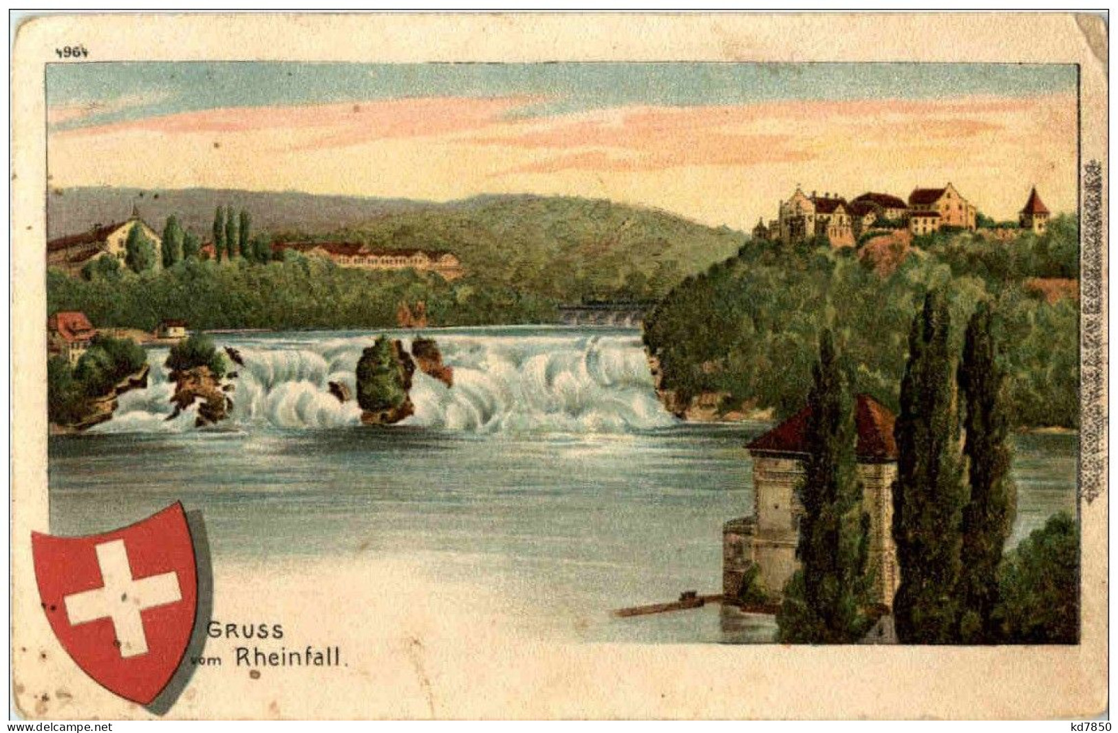 Gruss Vom Rheinfall - Litho - Neuhausen Am Rheinfall