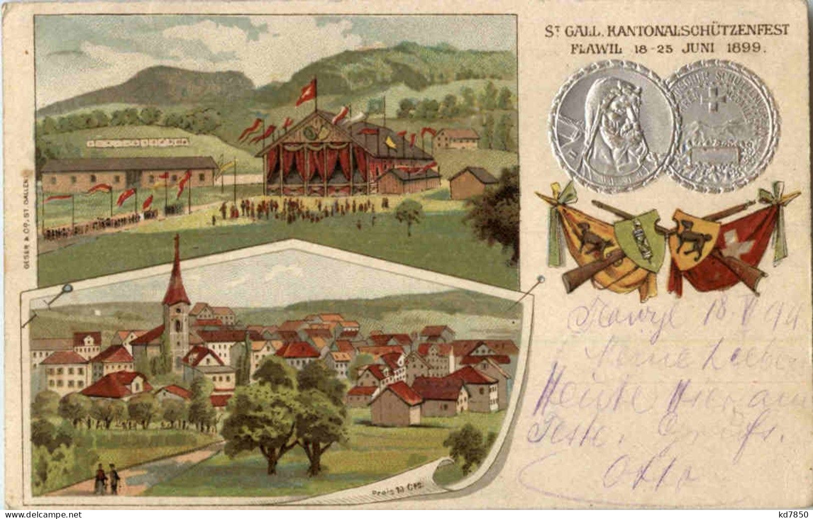 Flawil - Kanotnalschützenfest 1899 - Flawil