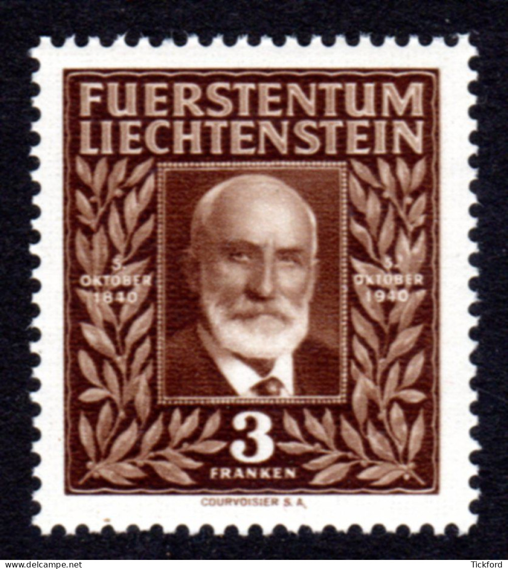 LIECHTENSTEIN 1940 - Yvert N° 166 - NEUF ** LUXE / MNH - Prince Jean II, TB - Neufs