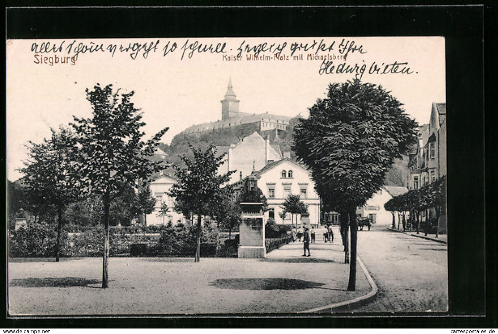 AK Siegburg, Kaiser Wilhelm-Platz Mit Michaelsberg  - Siegburg