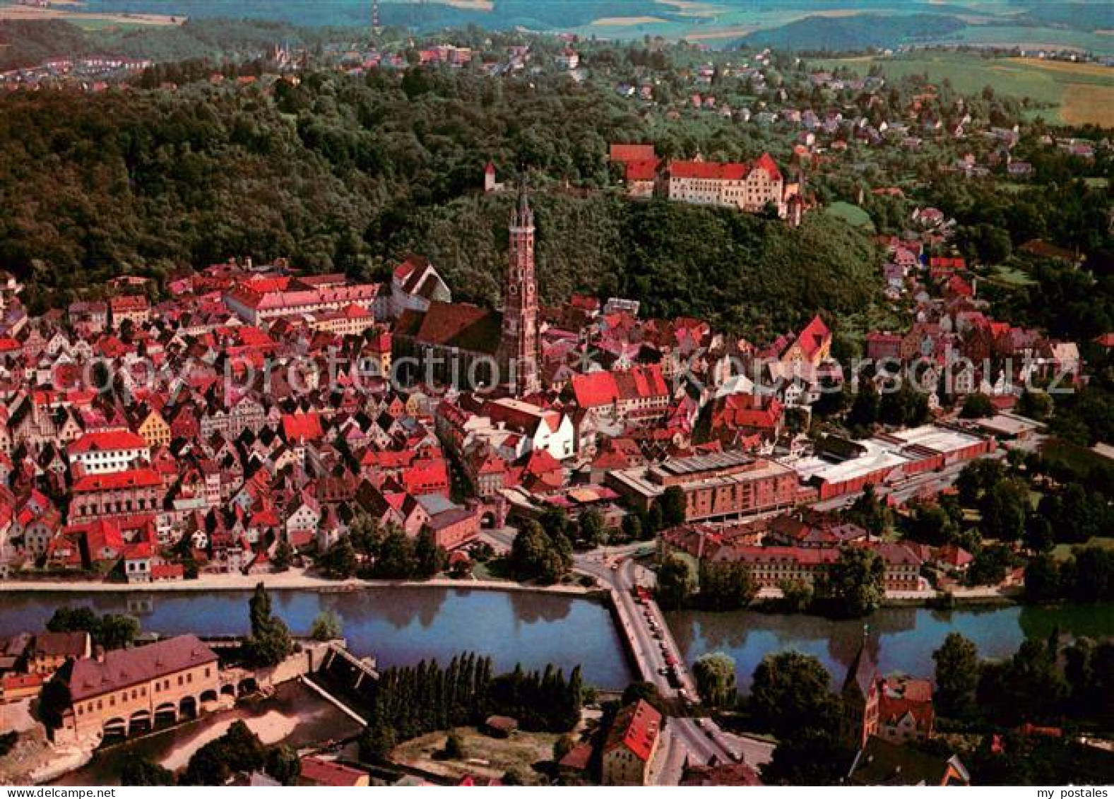 73662814 Landshut Isar Fliegeraufnahme Mit Burg Brausnitz Landshut Isar - Landshut