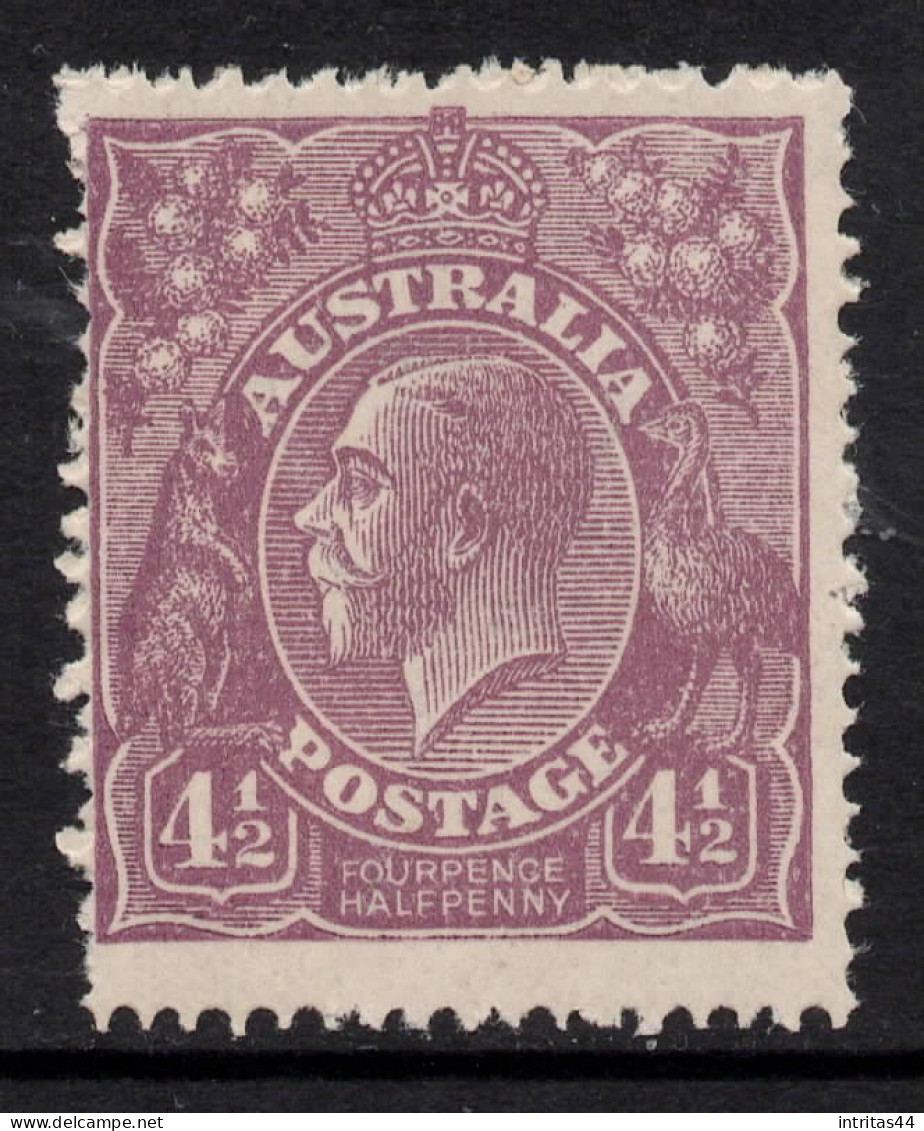 AUSTRALIA 1924 - 25 4.1/2d VIOLET  KGV STAMP PERF.14 1st WMK SG.81 MNH - Nuevos