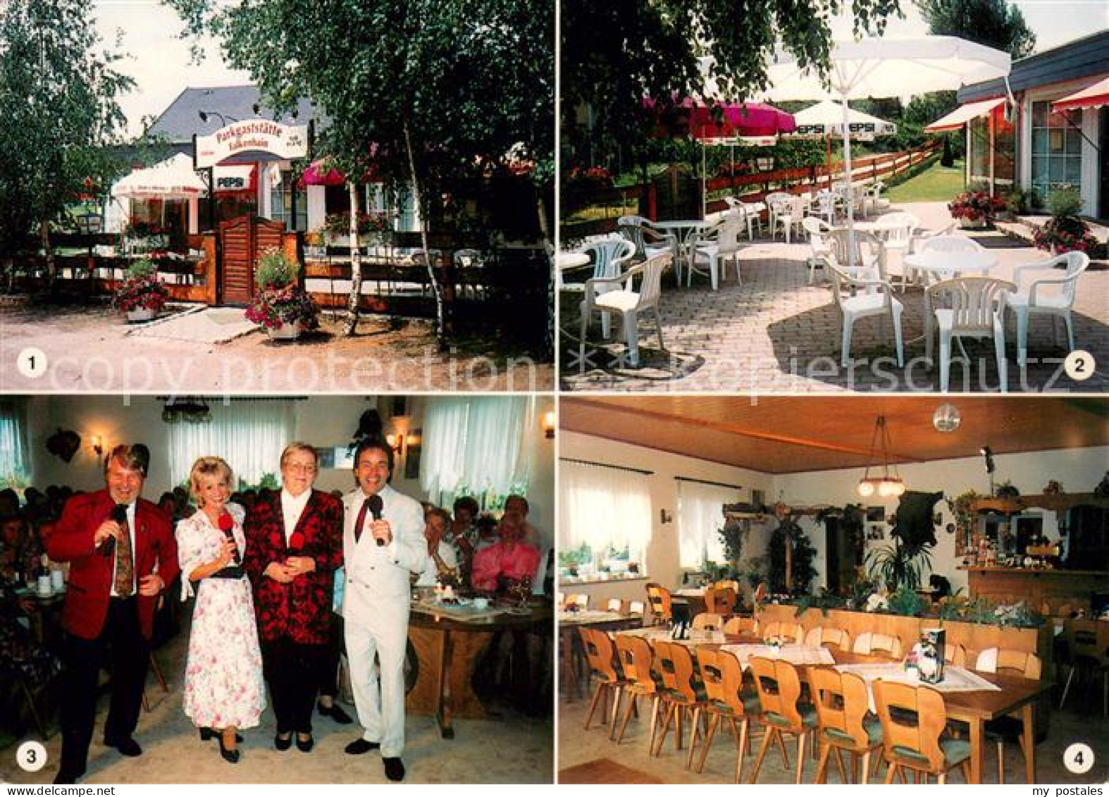 73655980 Falkenhain Altenburg Parkgaststaette Terrasse Gaststube Musikquartett F - Altenburg