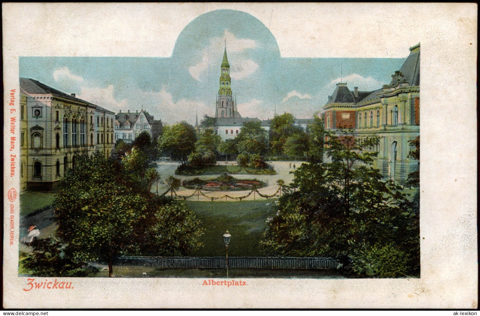 Ansichtskarte Zwickau Albertplatz 1906 - Zwickau