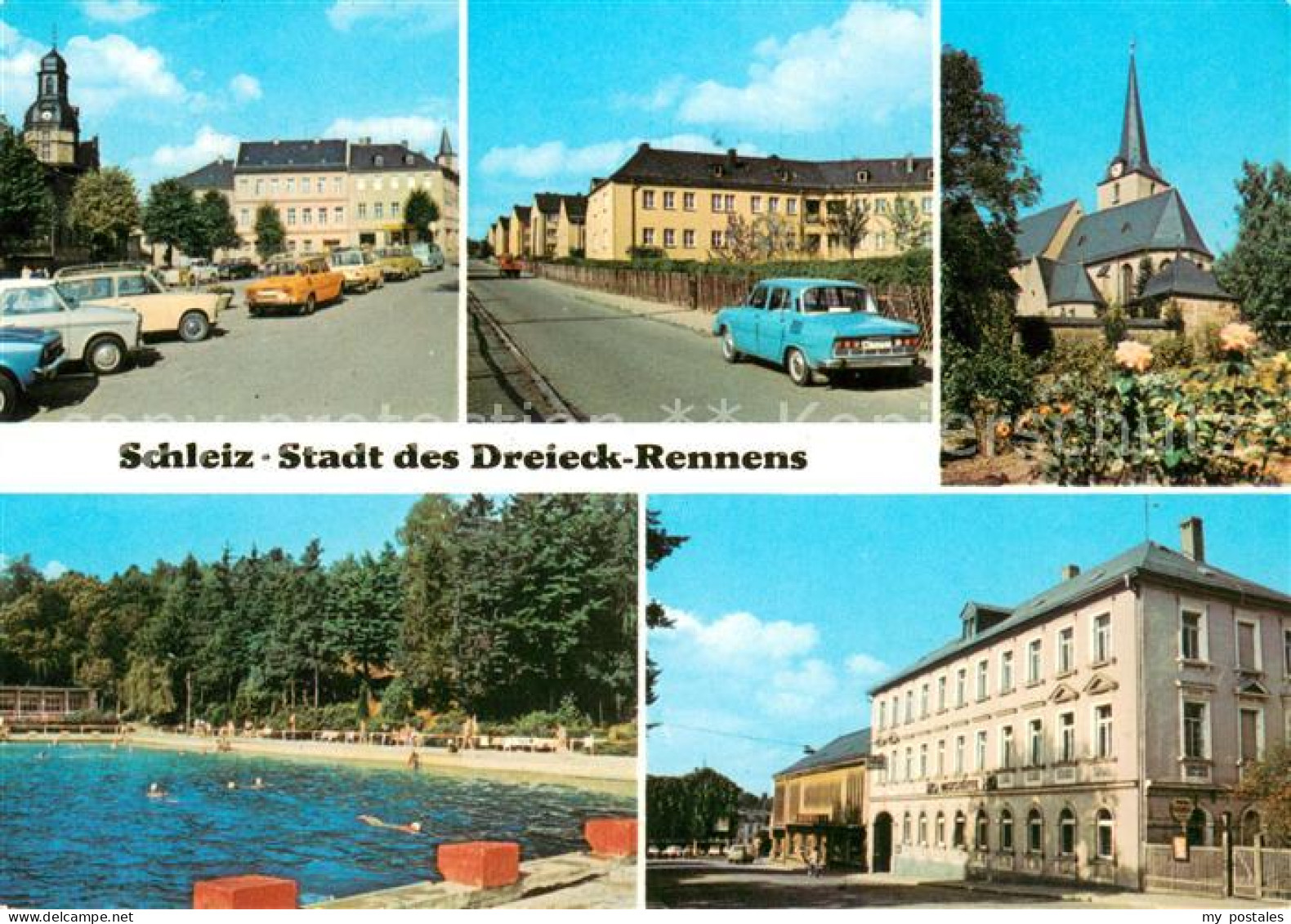 73654436 Schleiz Markt Otto Nuschke Strasse Bergkirche Schwimmbad HOG Und Hotel  - Schleiz