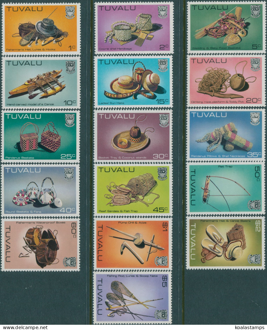 Tuvalu 1983 SG200-212 Handicrafts Set MNH - Tuvalu (fr. Elliceinseln)