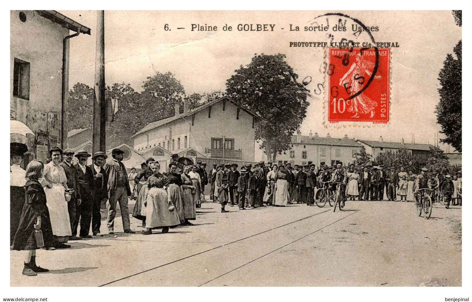 Plaine De Golbey - La Sortie Des Usines (Klein éditeur à Épinal , Numéro 6) - Golbey