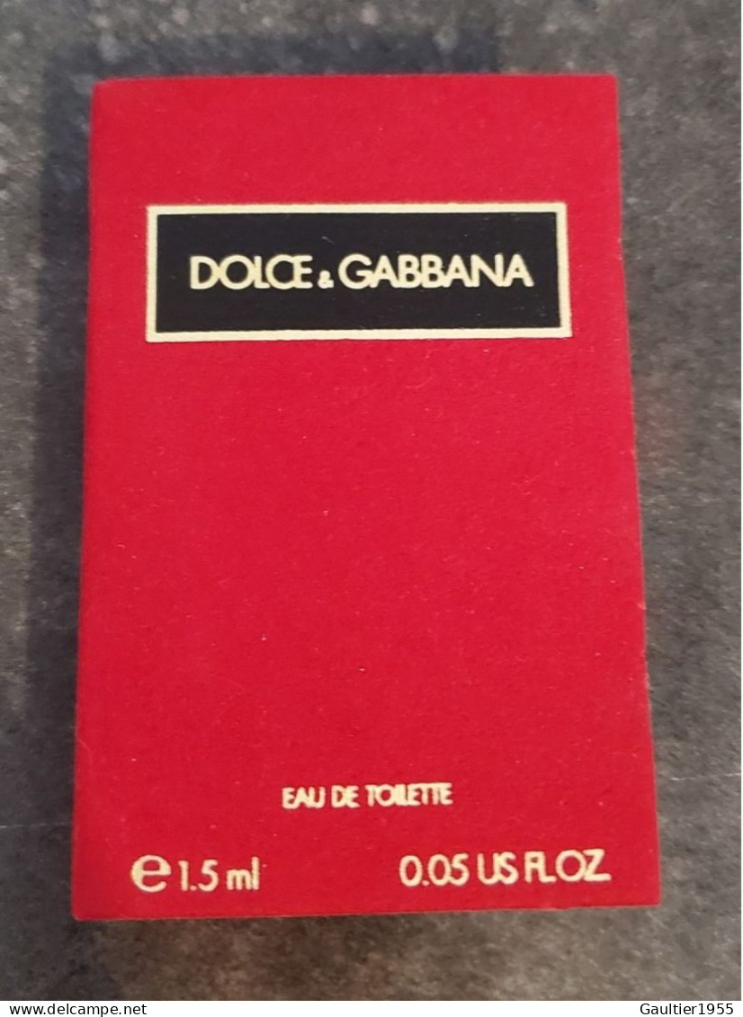 Echantillon Tigette - Perfume Sample - Dolce & Gabbana Velours Ras - Echantillons (tubes Sur Carte)