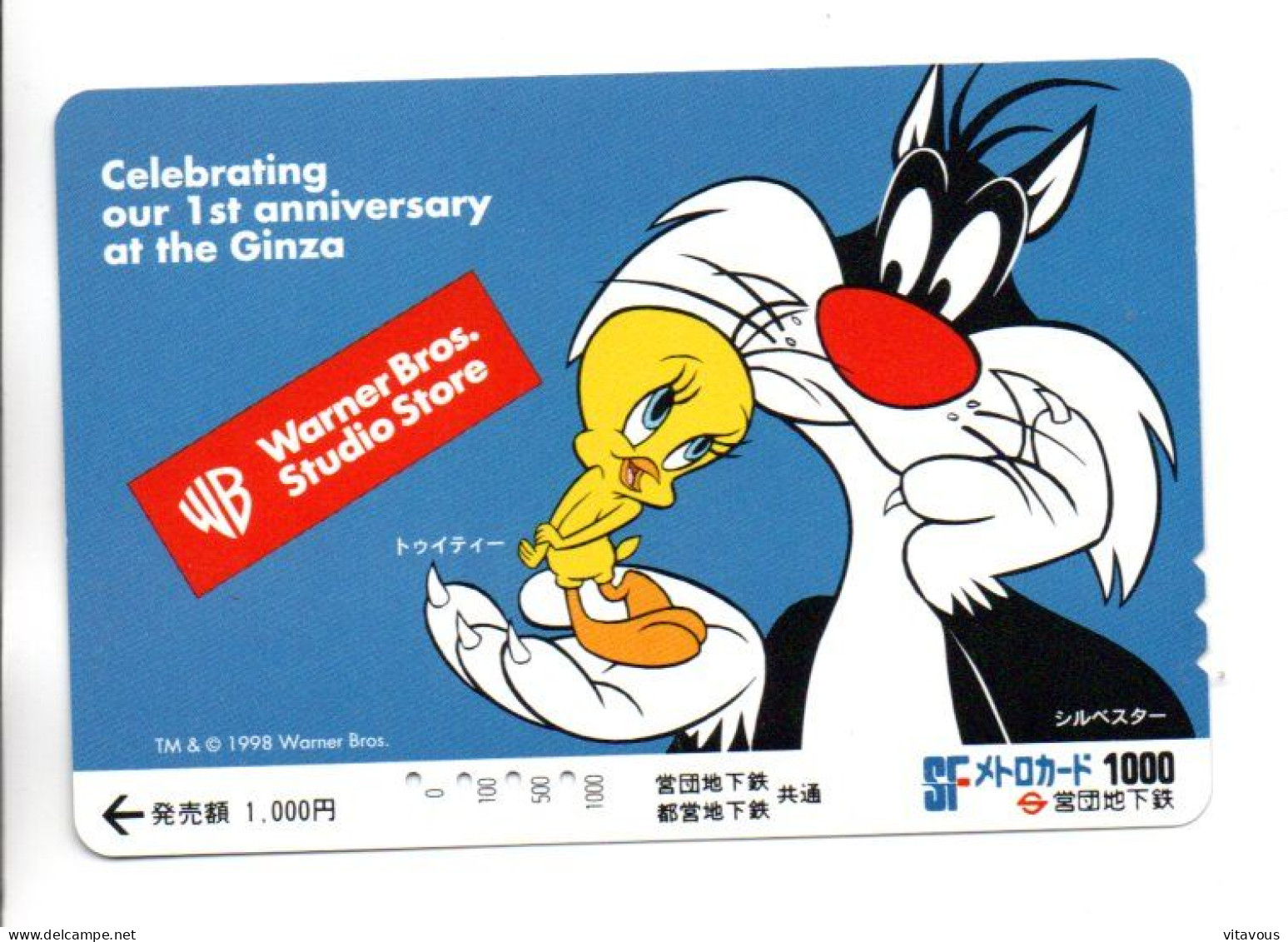 TOM ET JERRY Disney  Film Movie  Carte Prépayée Japon Card Telefonkarte   (K 287) - Giappone