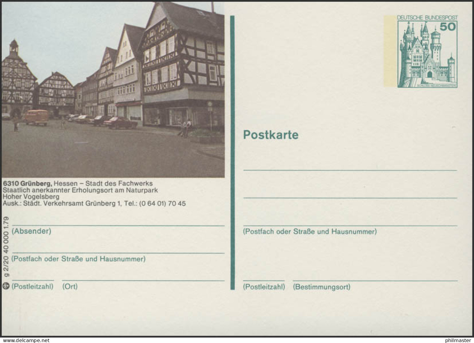 P129-g2/020 - 6310 Grüneberg, Fachwerkhäuser ** - Cartes Postales Illustrées - Neuves