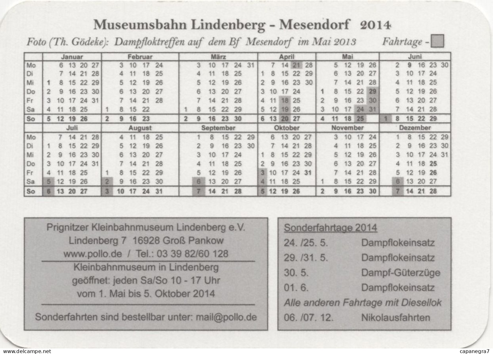 Steam Train, Locomotive, Museum Lindenberg – Mesendorf, Germany 2014 - Klein Formaat: 2001-...