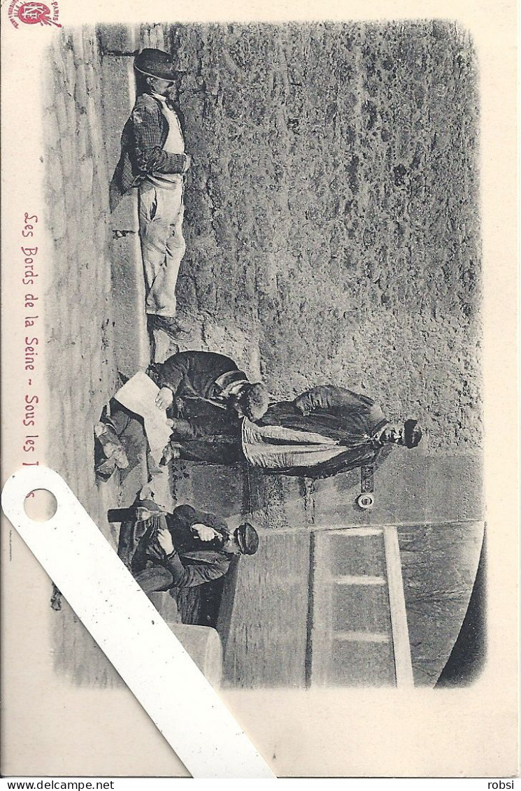 75 Petits Métiers,  " à La Palette Rouge" , Les Bords De La Seine, Sous Les Ponts Clochards,  D4008 - The River Seine And Its Banks