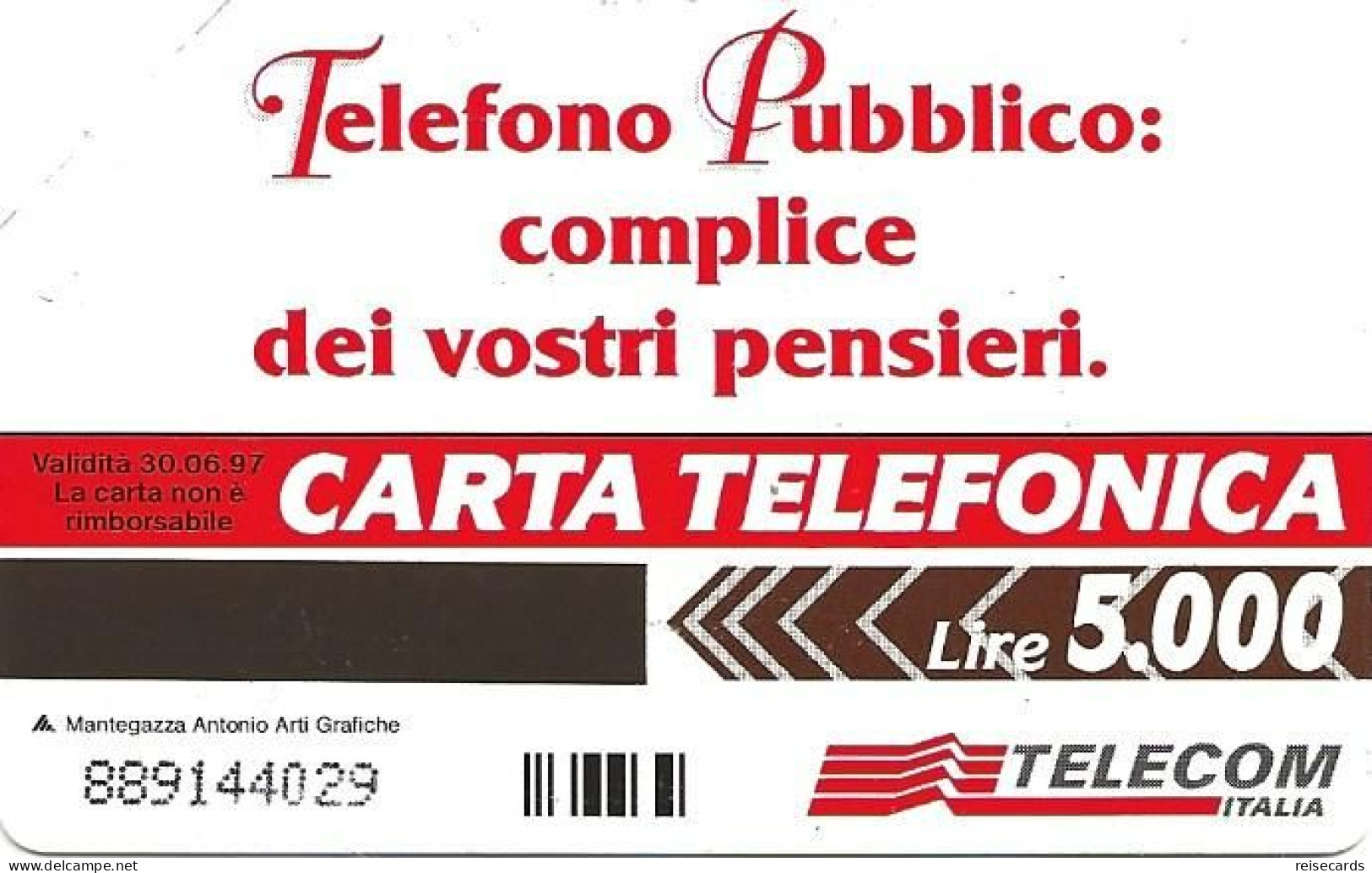 Italy: Telecom Italia - Telefono Pubblico - Öff. Werbe-TK