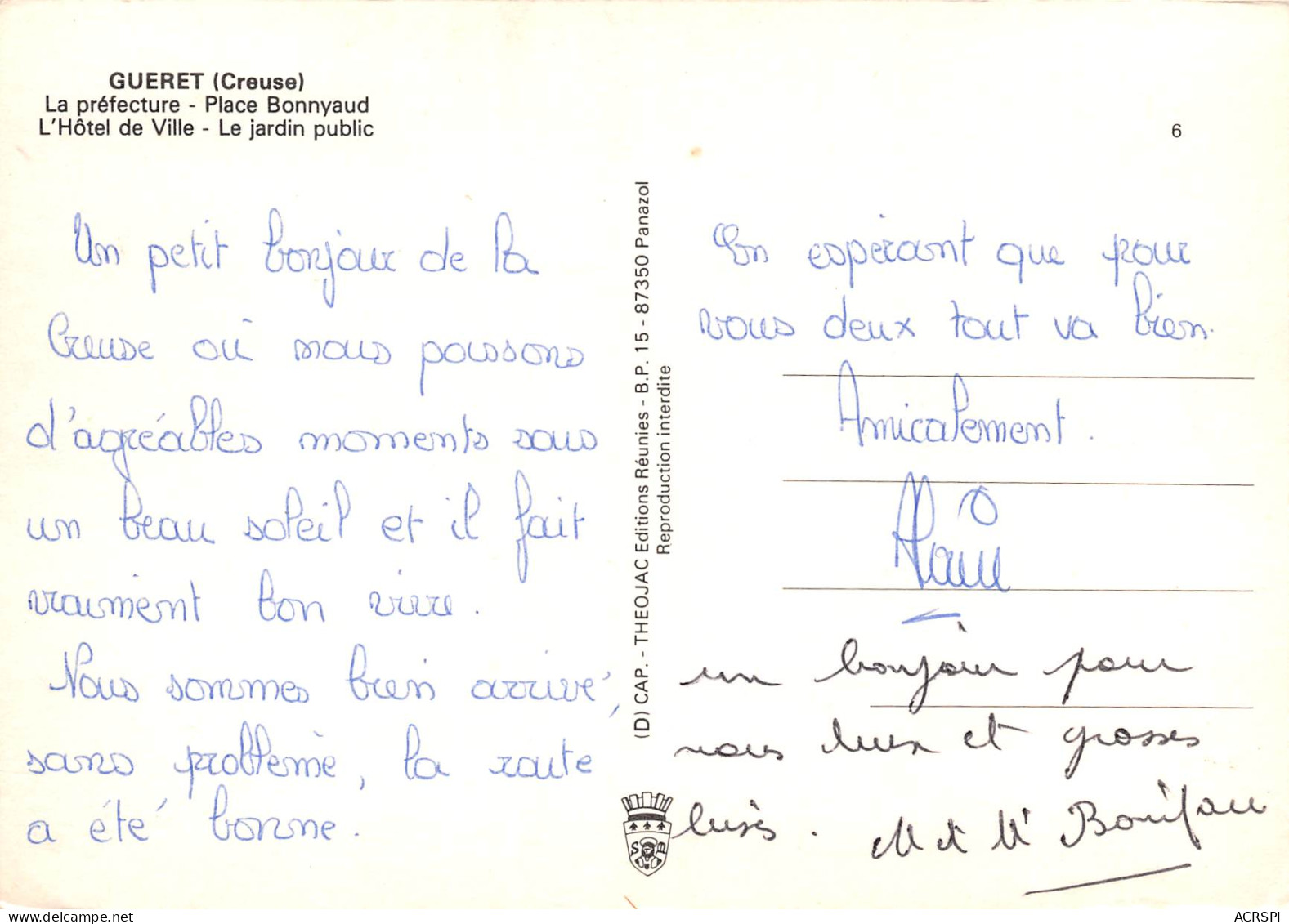 GUERET  Multivue  21 (scan Recto Verso)ME2650BIS - Guéret