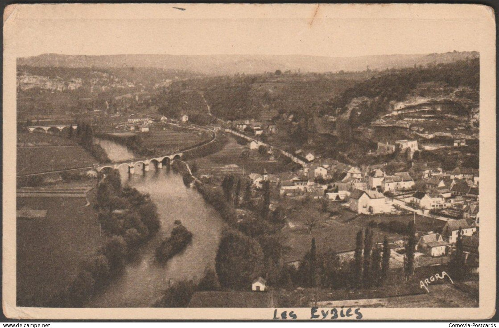 Vue Générale, Les Eyzies, 1939 - Argra CPSM - Les Eyzies