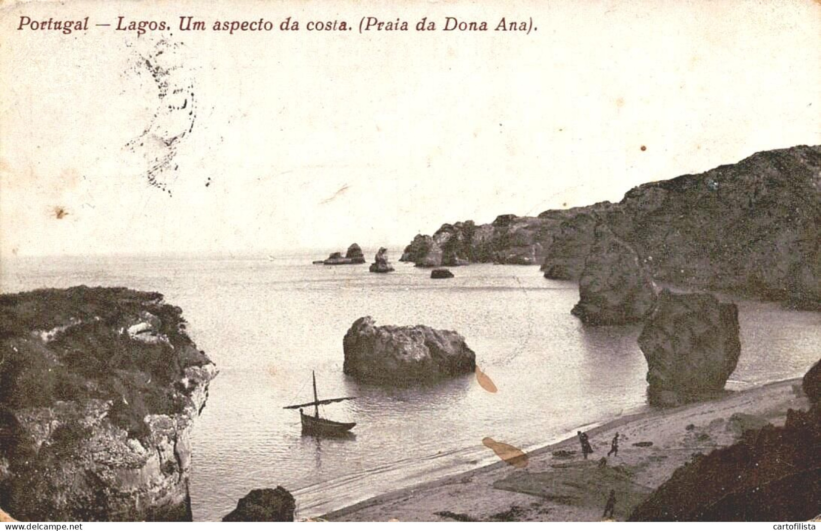 LAGOS - Um Aspeto Da Costa, A Praia De Dona Ana  ( 2 Scans ) - Faro