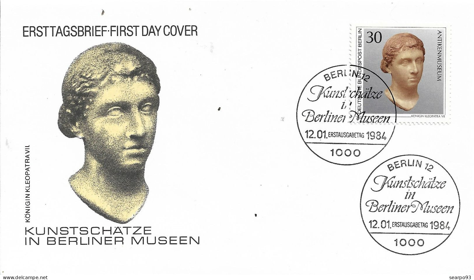 GERMANY. BERLIN. FDC. QUEEN CLEOPATRA VII (Museum Of Antiquities). 1984 - 1981-1990