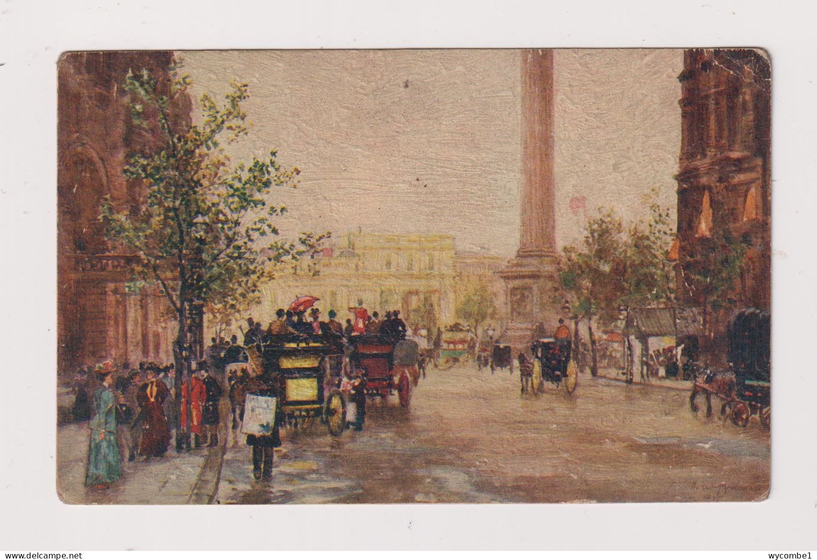 ENGLAND -  Northumberland Avenue And Trafalgar Square Used Vintage Postcard - Trafalgar Square