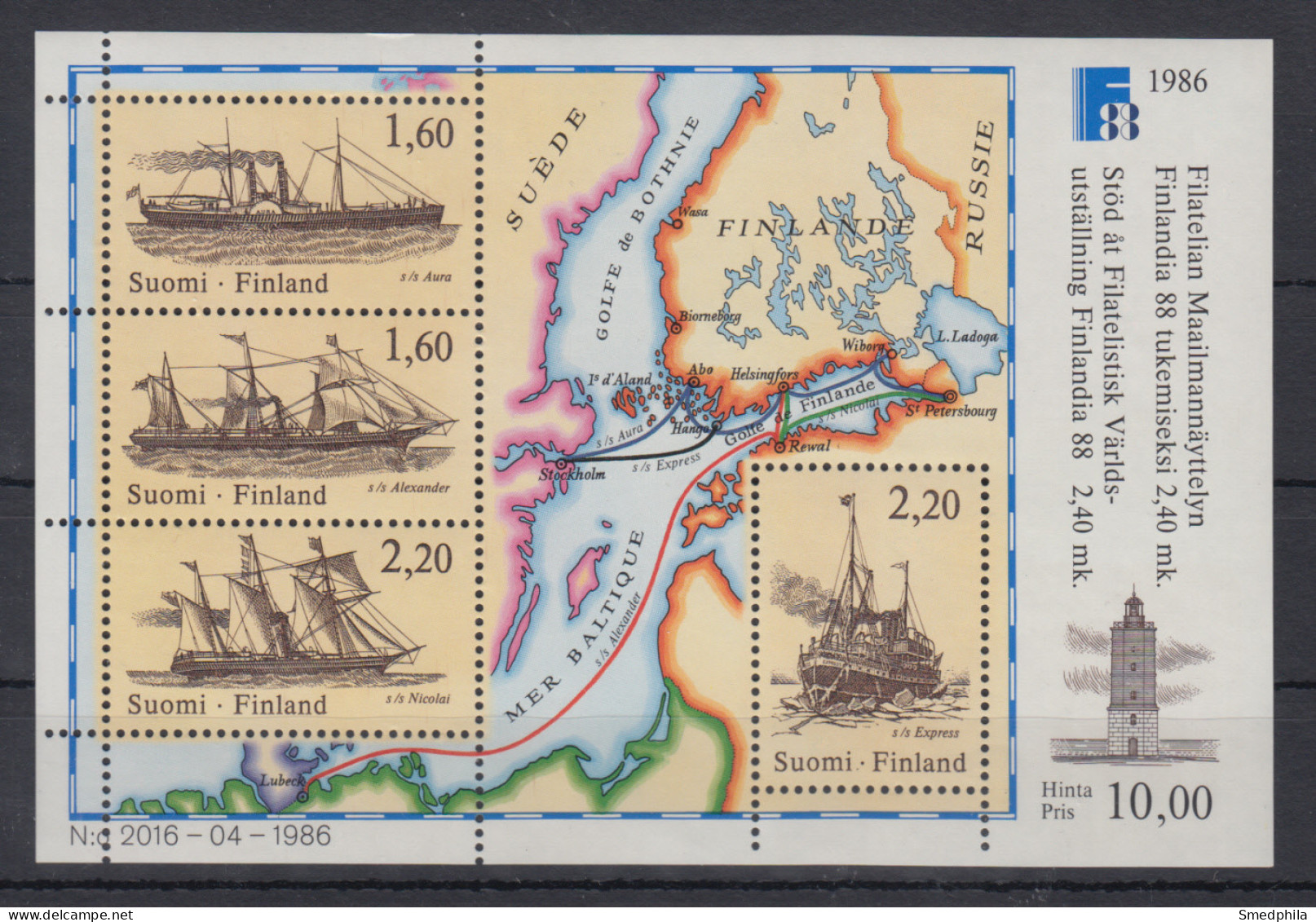 Finland 1986 - Michel Block 2 MNH ** - Blocchi E Foglietti