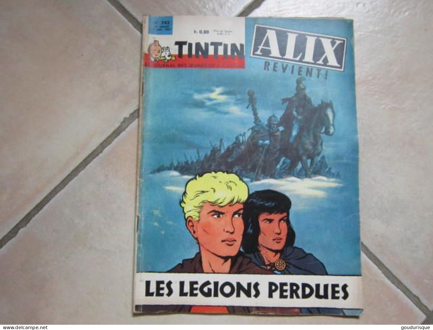 ALIX JOURNAL DE  TINTIN  N°742  ILLUSTRATION COUVERTURE   MARTIN - Alix