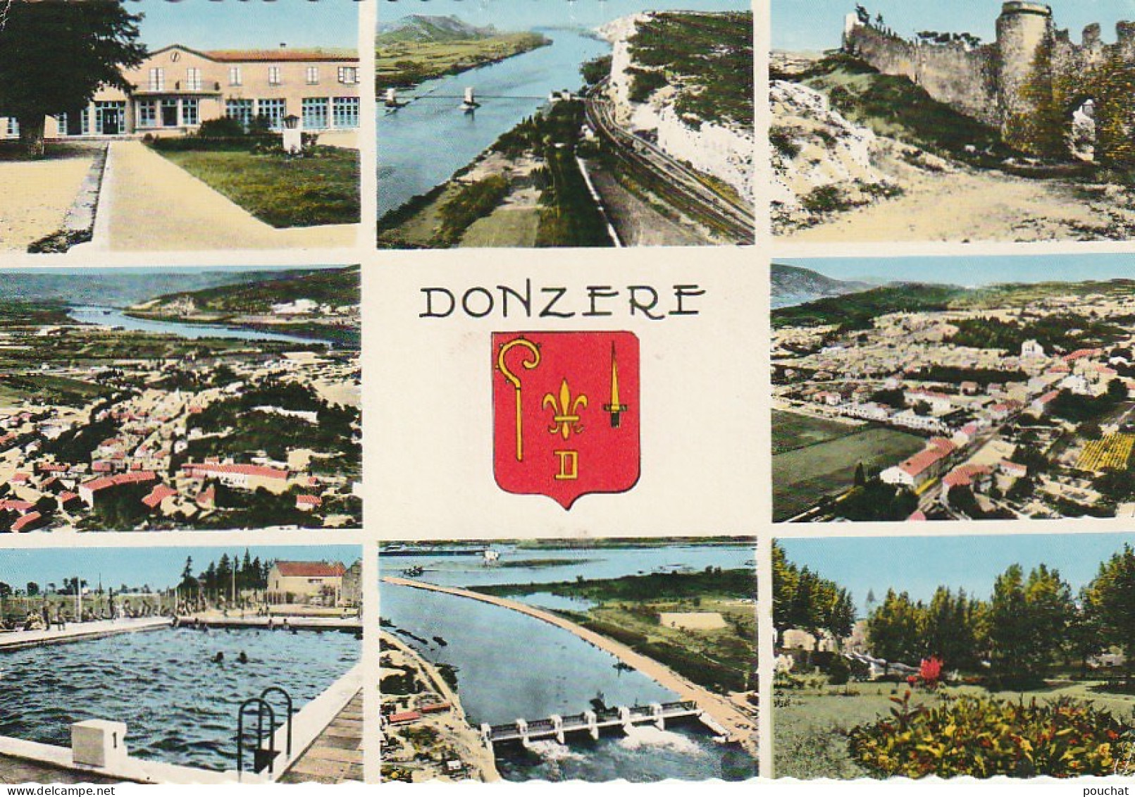 XXX -(26) DONZERE  - CARTE MULTIVUES COULEURS  - 2 SCANS - Donzere