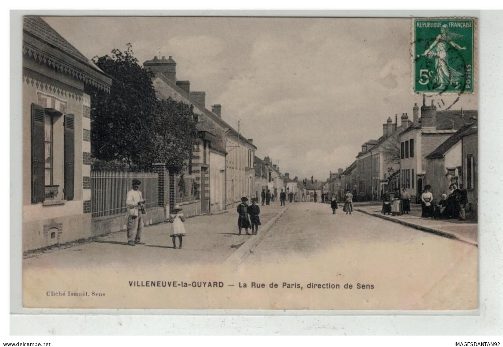 89 VILLENEUVE LA GUYARD #19161 LA RUE DE PARIS DIRECTION SENS - Villeneuve-la-Guyard
