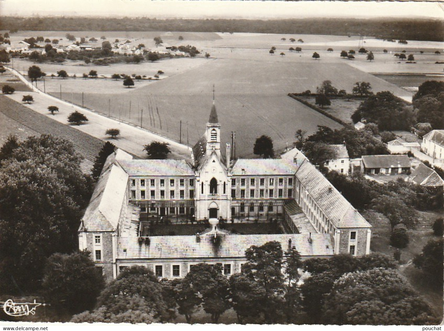 XXX -(78) LE MESNIL SAINT DENIS - LE MONASTERE - VUE AERIENNE - 2 SCANS - Le Mesnil Saint Denis