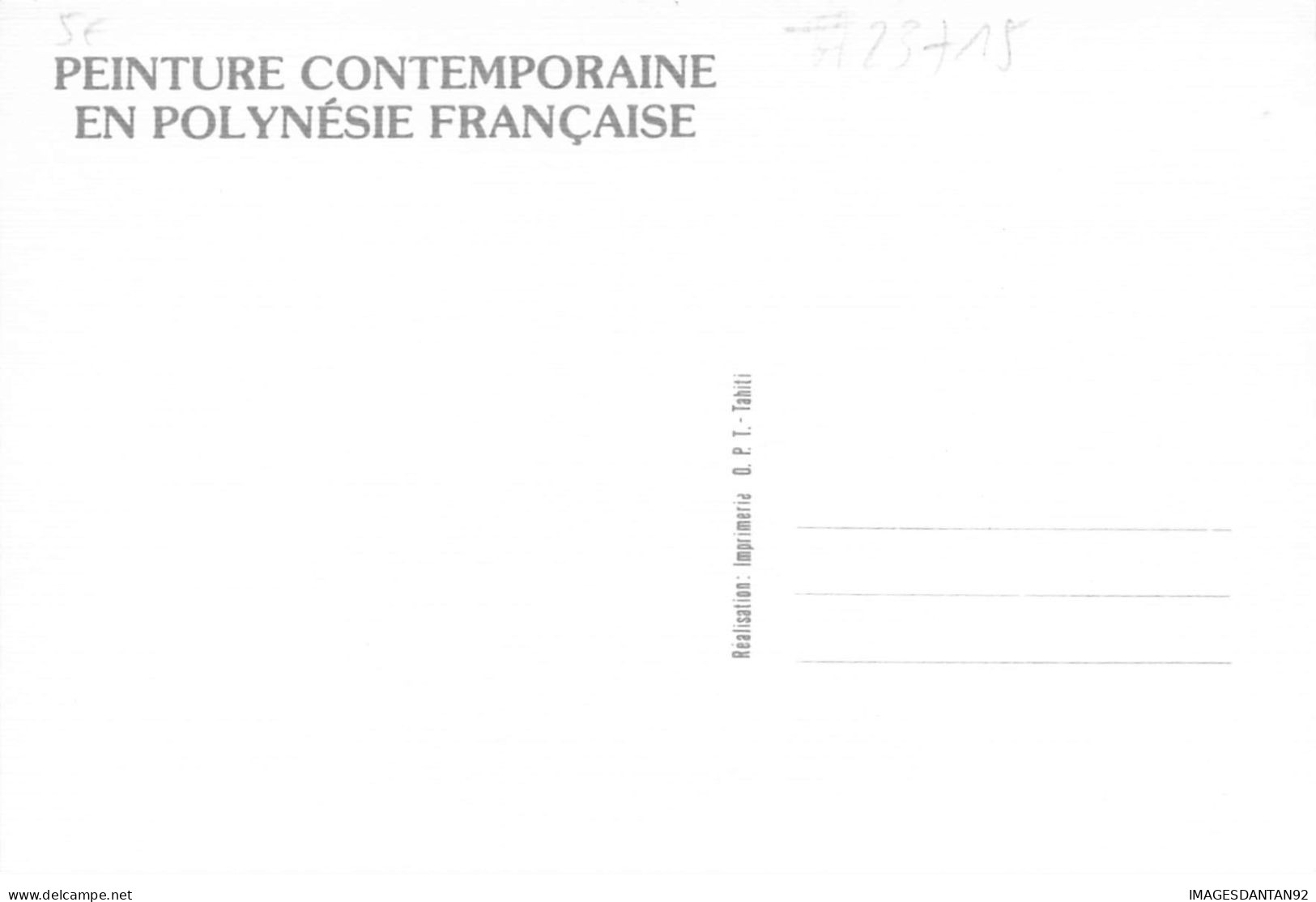 POLYNESIE FRANCAISE #23715 PEINTIURE COMTEMPORAINE - FDC