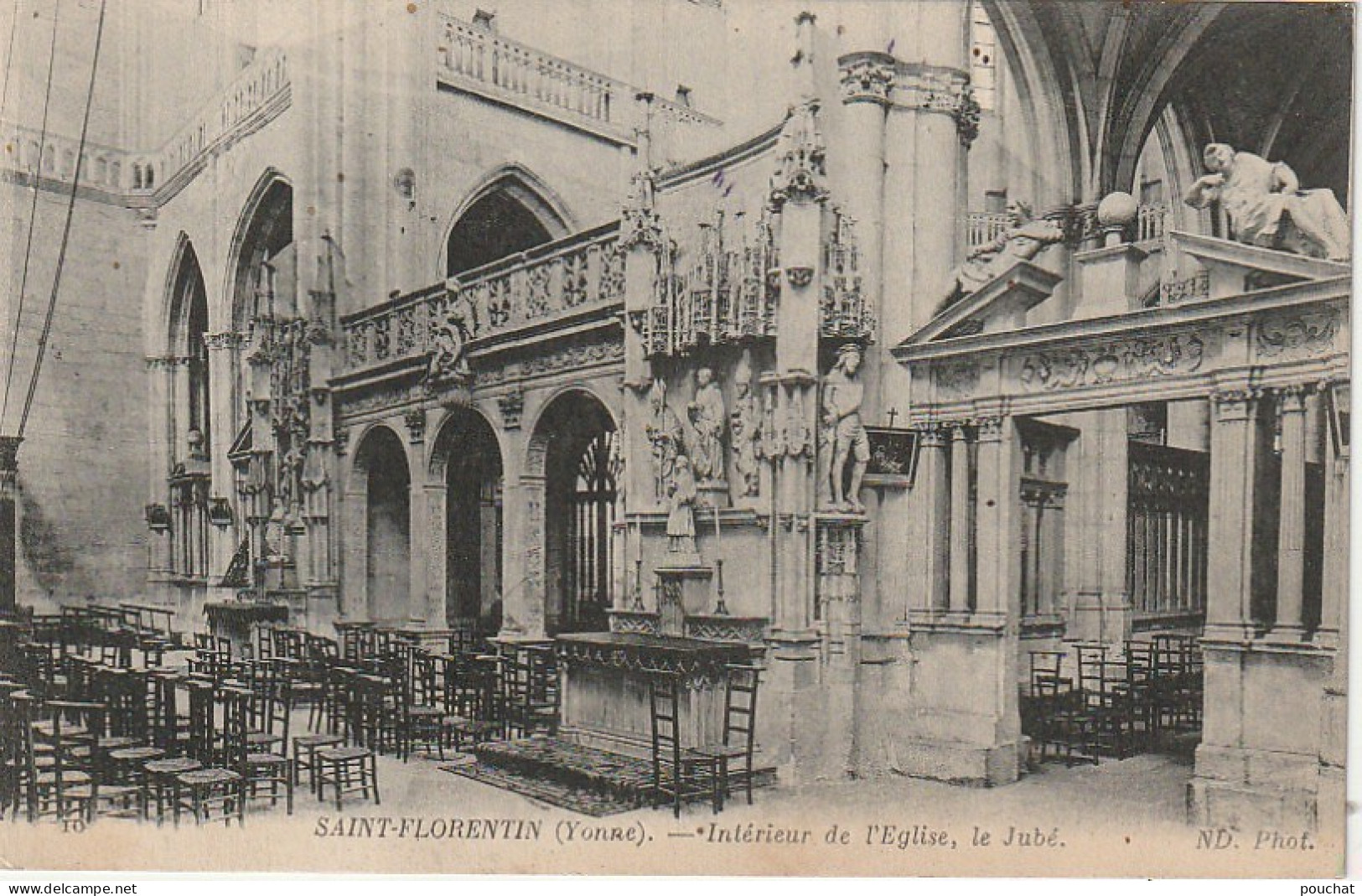 XXX -(89) SAINT FLORENTIN - INTERIEUR DE L' EGLISE , LE JUBE - 2 SCANS - Saint Florentin