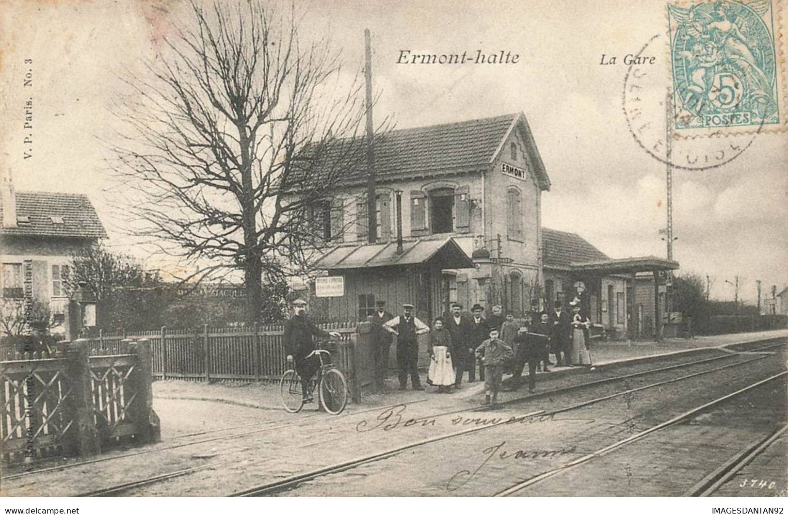 95 ERMONT #AS29859 HALTE LA GARE VOIE CHEMIN DE FER PASSAGE A NIVEAU - Ermont-Eaubonne