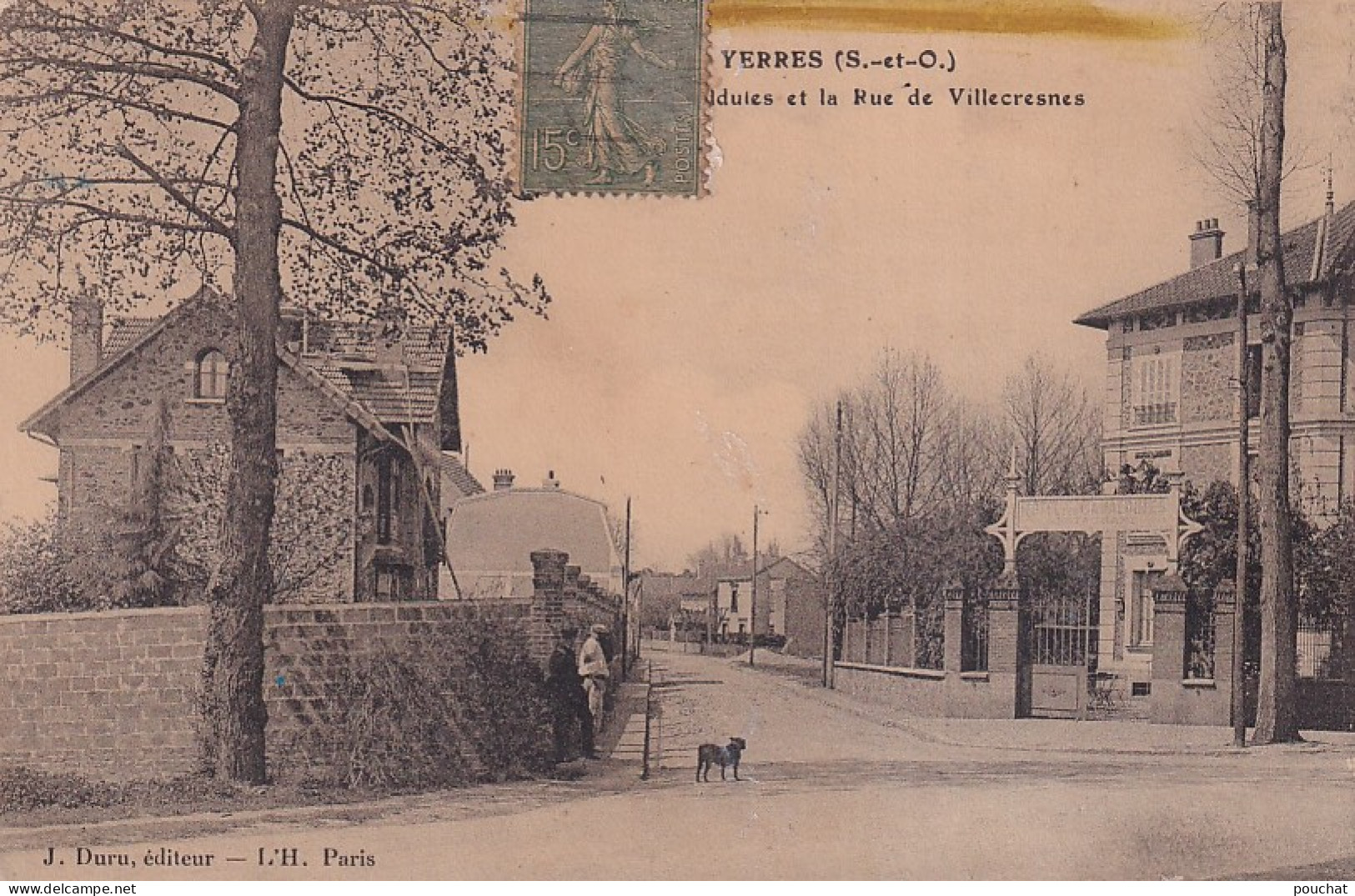 XXX Nw-(91) YERRES -  LES CALMADULES ET LA RUE DE VILLECRESNES - Yerres