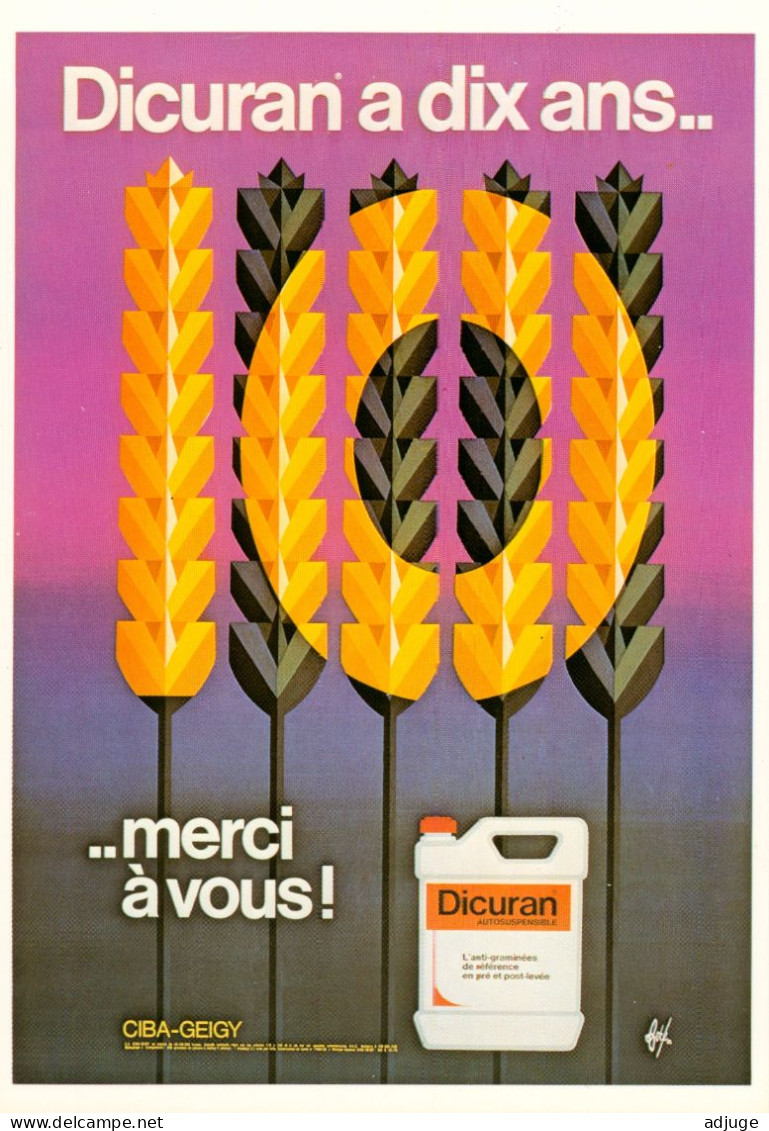 CPM- Illustrateur Affichiste FORÉ -Publicité Pour Le Désherbant DICURAN "Ciba-Geigy" *1982* TBE* - Fore