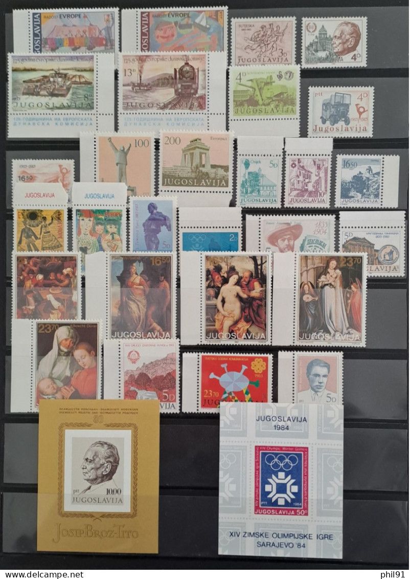 YOUGOSLAVIE    Petite Collection De Timbres Neufs Entre Les Années 1970 Et 1983 - Collections, Lots & Series