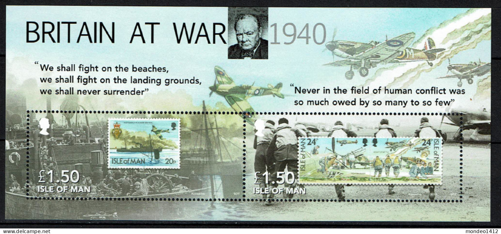 Isle Of Man - 2010 - MNH - WWII - 70th Anniversary Of The Battle Of Britain - Isla De Man