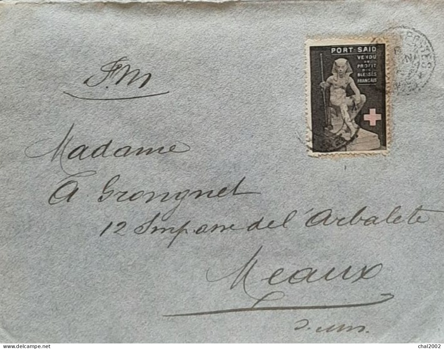 Lettre Trésor Et Postes Du 6 Janvier 1915 Secteur 3 Pour Meaux - Red Cross