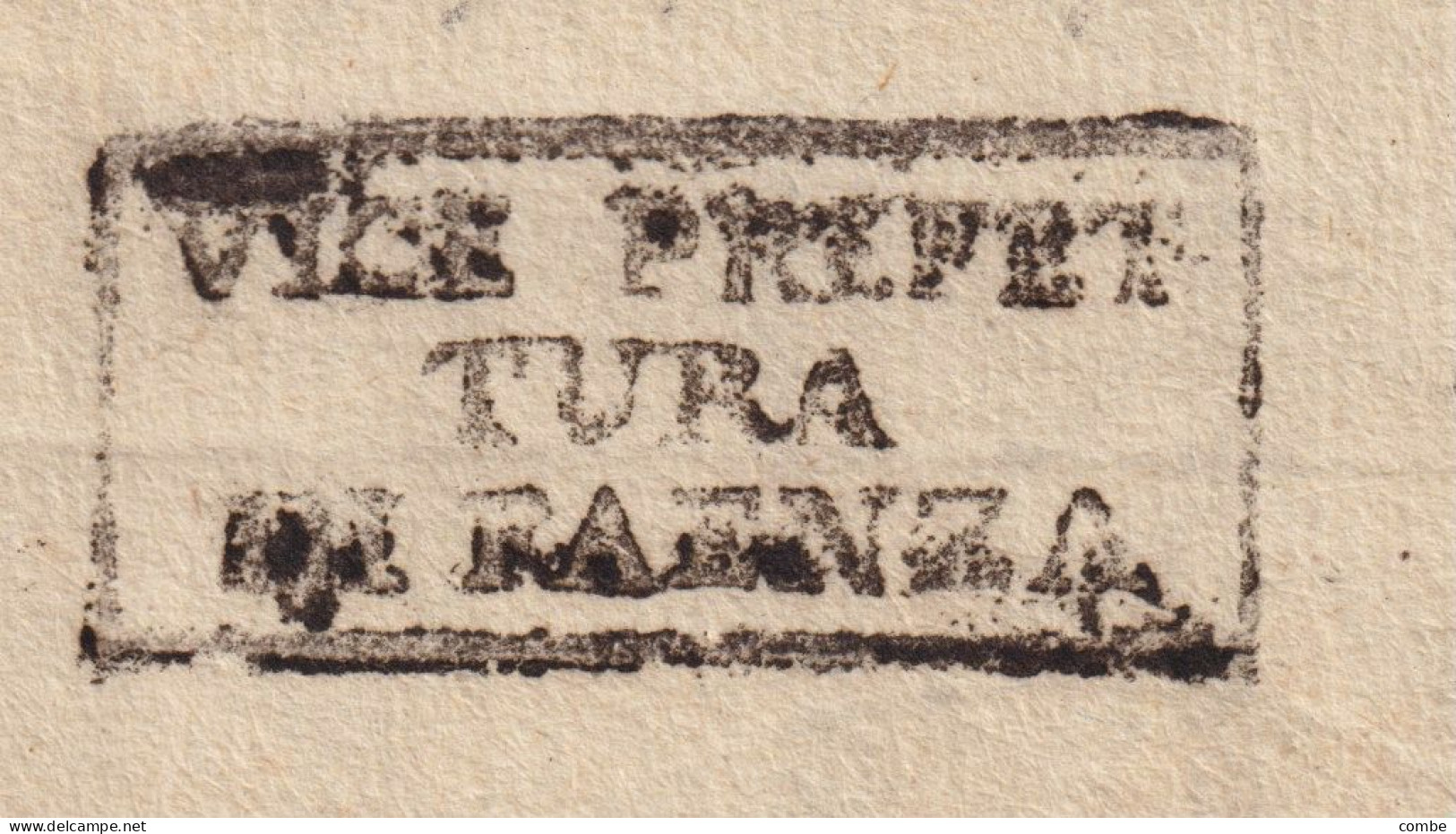 LETTERA ITALIA. 7 LUGLIO 1807. VICE PREFET/TURA/DE FAENZA. CARLO MANTEGAZZA. DEPARTIMENTO DEL RUBICONE. REGNO