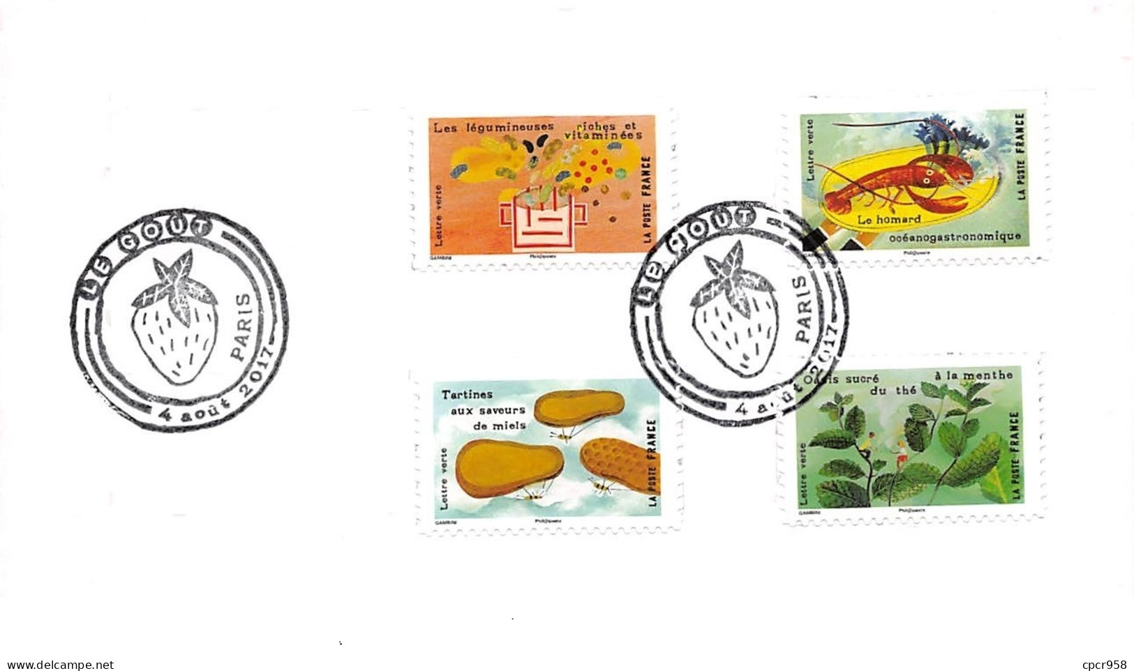 FRANCE. FDC. N°206647.  04/08/2017.cachet Paris. Le Gout - 2010-2019